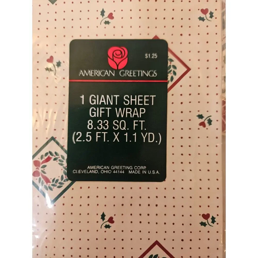 Vintage wrapping paper bundle of 8 packs new old stock cottagecore Christmas